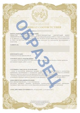 Образец Сертификат СТО 01.064.00220722.2-2020 Руза Сертификат СТО 01.064.00220722.2-2020 